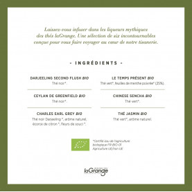 Coffret LES THES Bio  laGrange - 6 références - 48 sachets - lot de 3