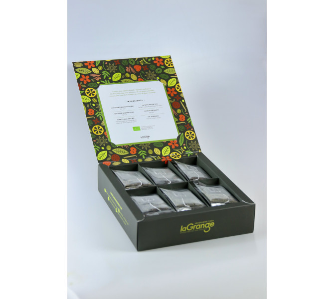 Coffret LES THES Bio  laGrange - 6 références - 48 sachets - lot de 3