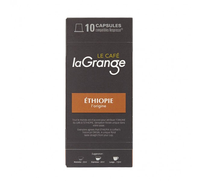 ETHIOPIE L'ORIGINE - Capsule café laGrange - boite de 10 - carton de 12 boites