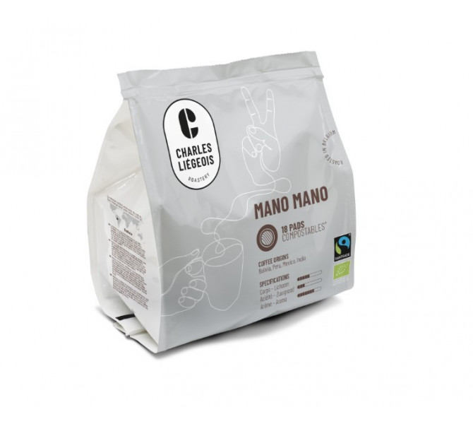 PAD x18 Mano mano bio  et  équitable - carton de 10 pochons