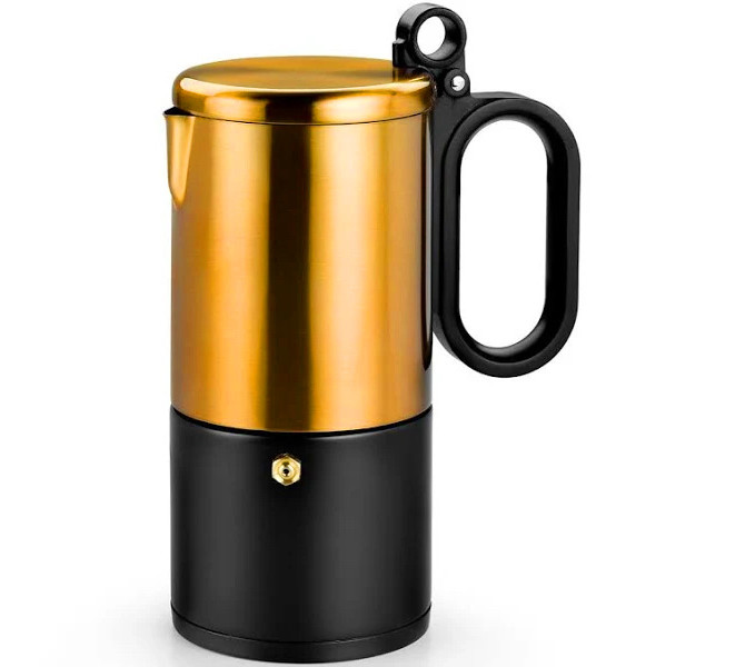 FIGARO Cafetière Italienne en Inox Induction 4 Tasses Cilio