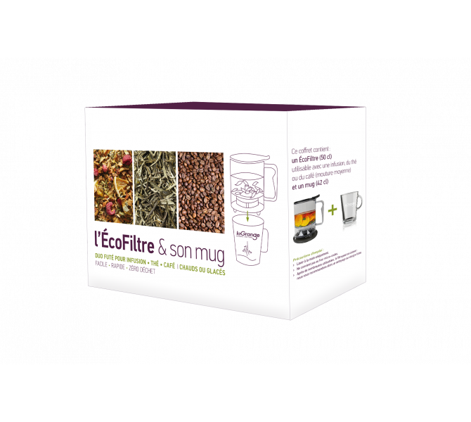 Coffret Ecofiltre et son mug + infusions thés cafés