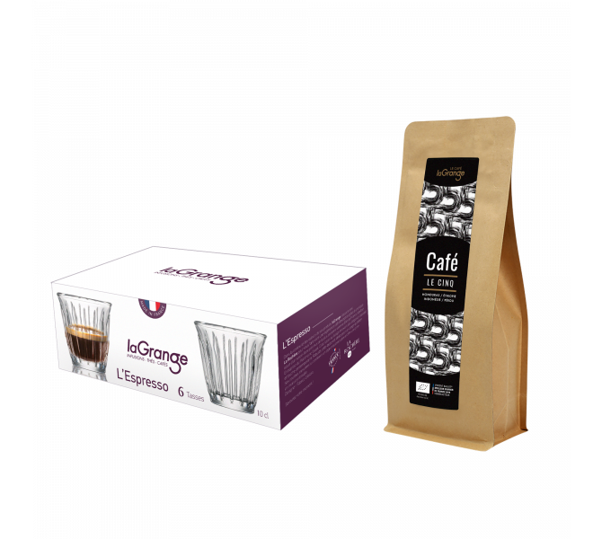 Coffret tasses l'Espresso & 1 café laGrange