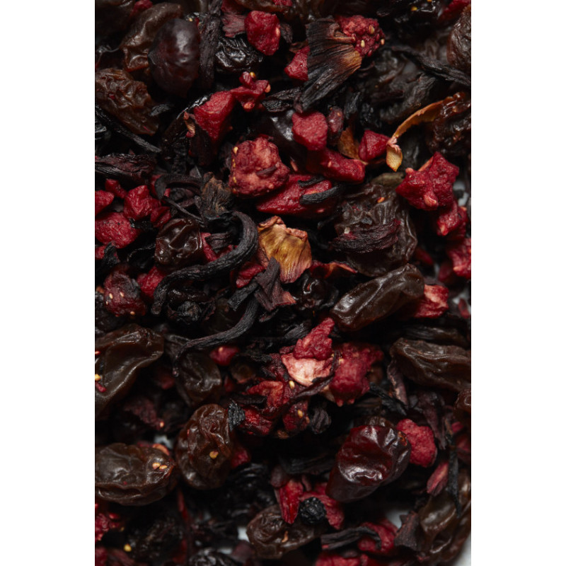 Infusion raisin hibiscus fraise canneberge