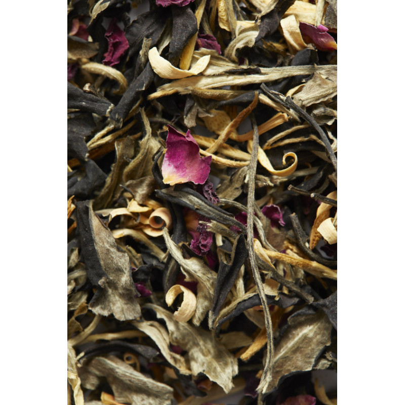 Thé blanc rose fleur d'oranger