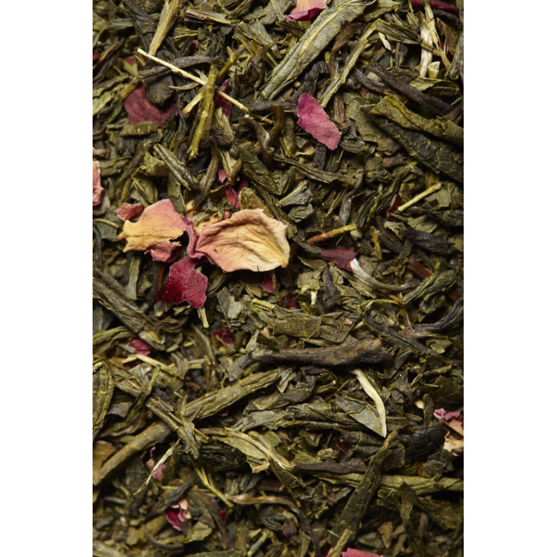 Thé vert et blanc rose litchi