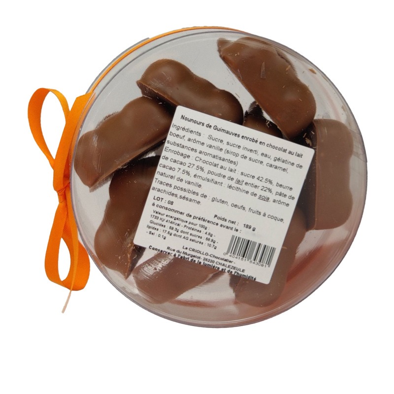 Le Criollo - Oursons en Guimauve chocolat lait