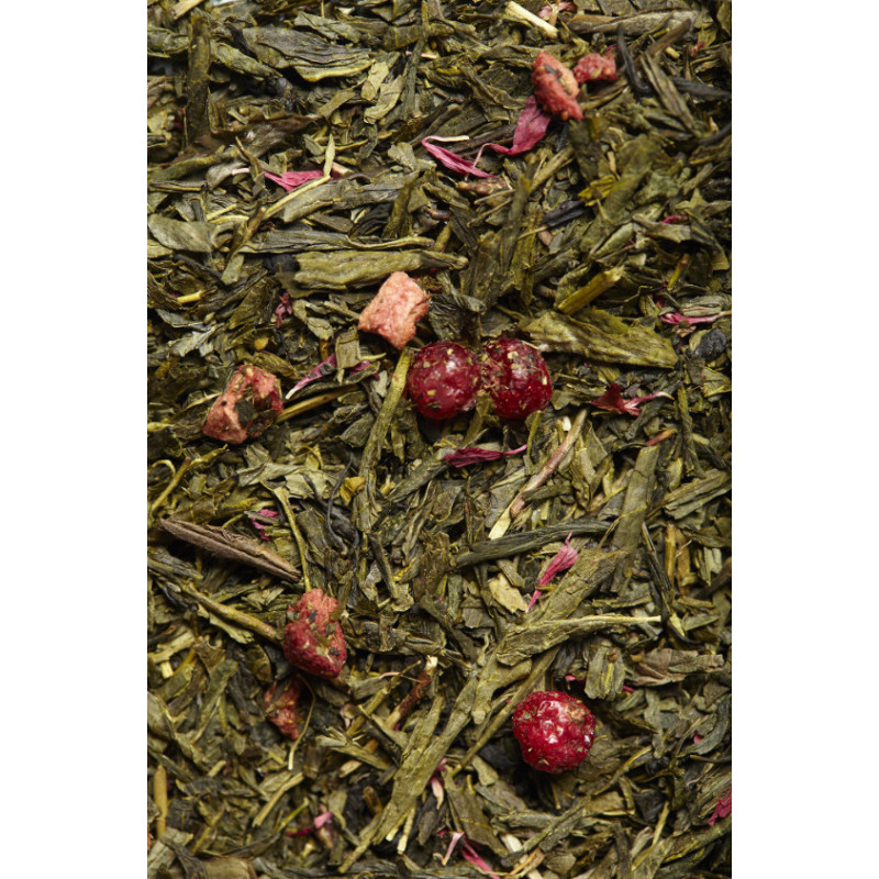 Thé vert fraise groseille